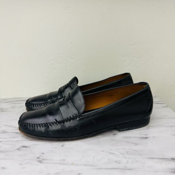 Cole Haan Black Leather Penny Loafers Men’s Size 9 - Picture 1 of 10
